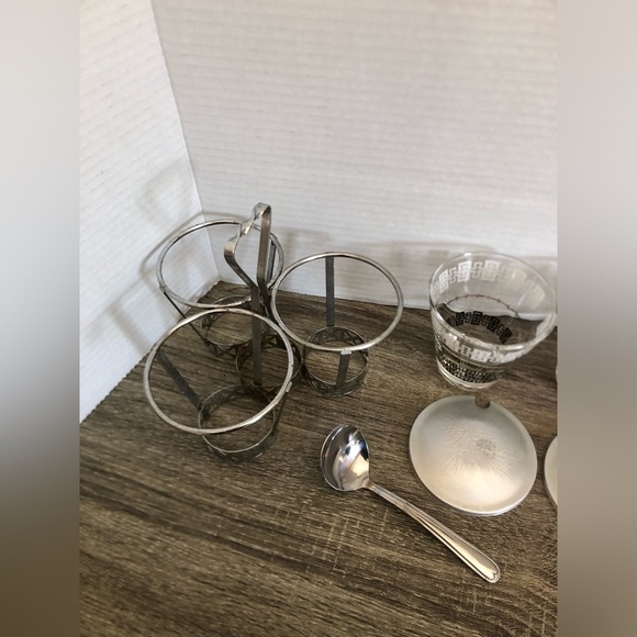 Vtg Dominion Glass Atomic Serving Set - Picture 7 of 13